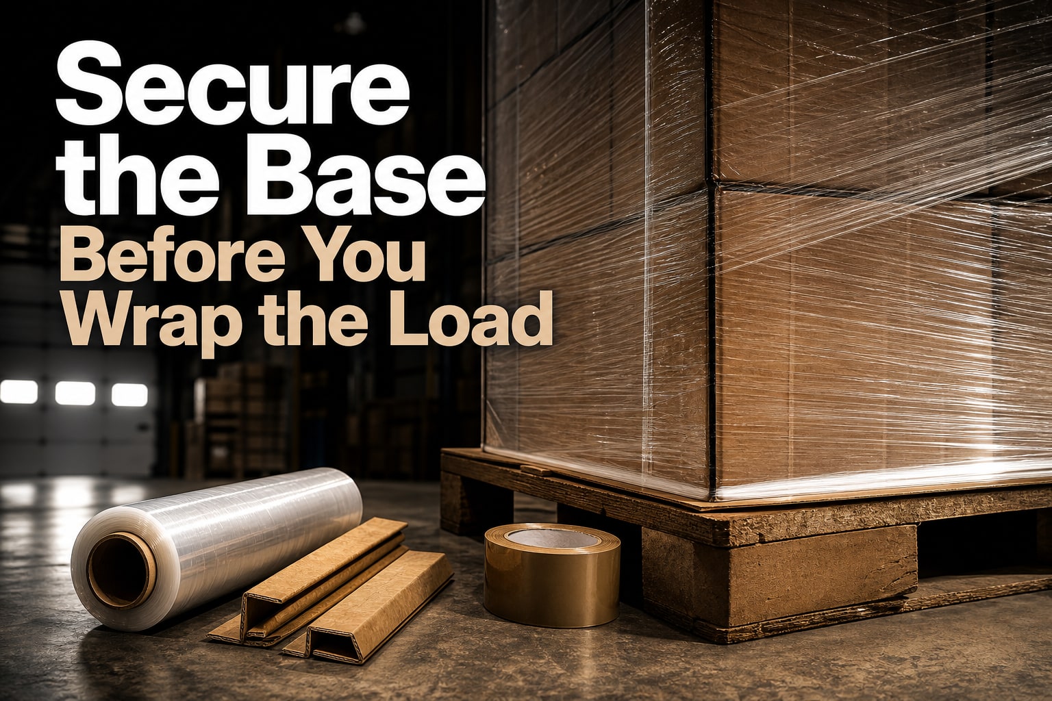 How stretch wrap secures pallets for shipping