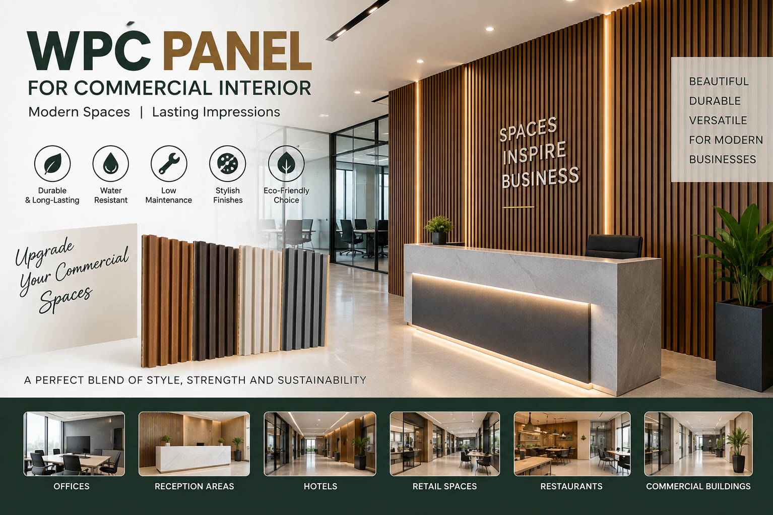 WPC Panel for Commercial Interior in Nagpur