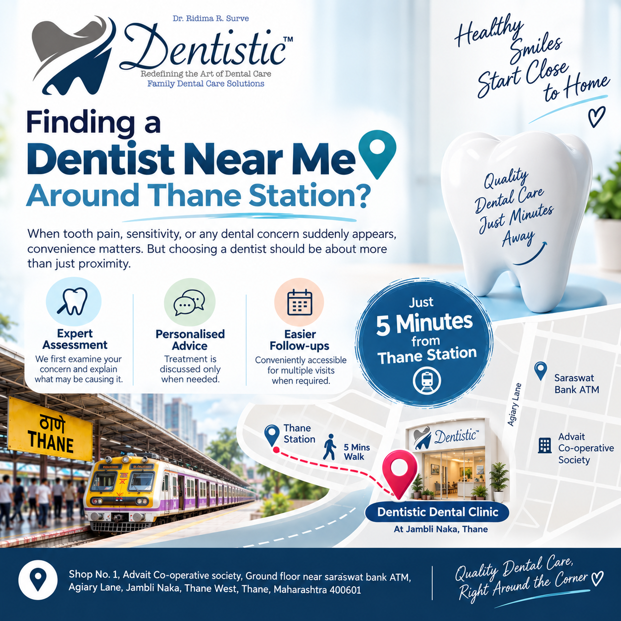 Finding a Dentist Near Me Around Thane Station