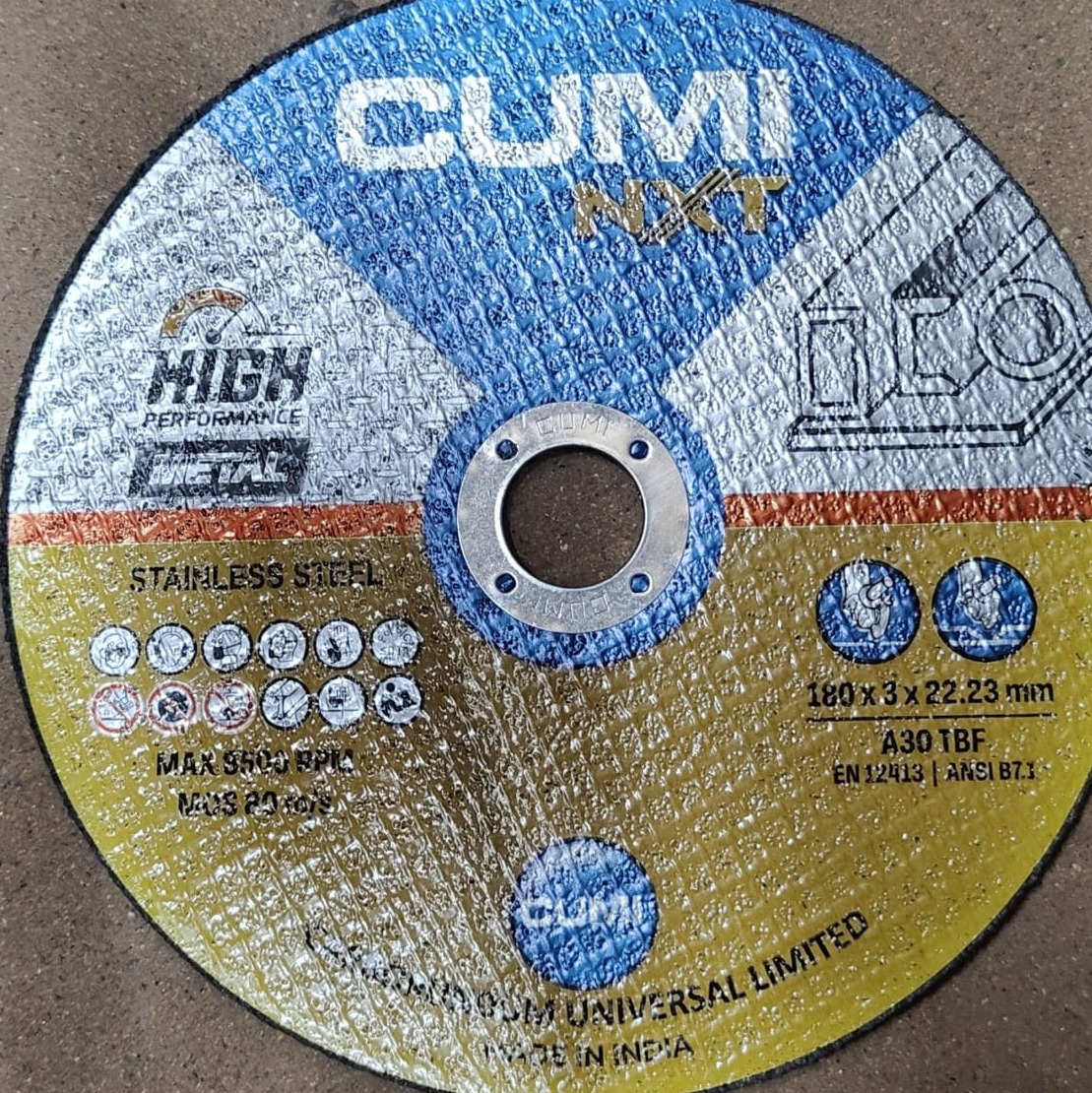 CUMI ABRASIVES SUPPLIER IN INDORE - CUTTING WHEELS AND GRINDING WHEELS