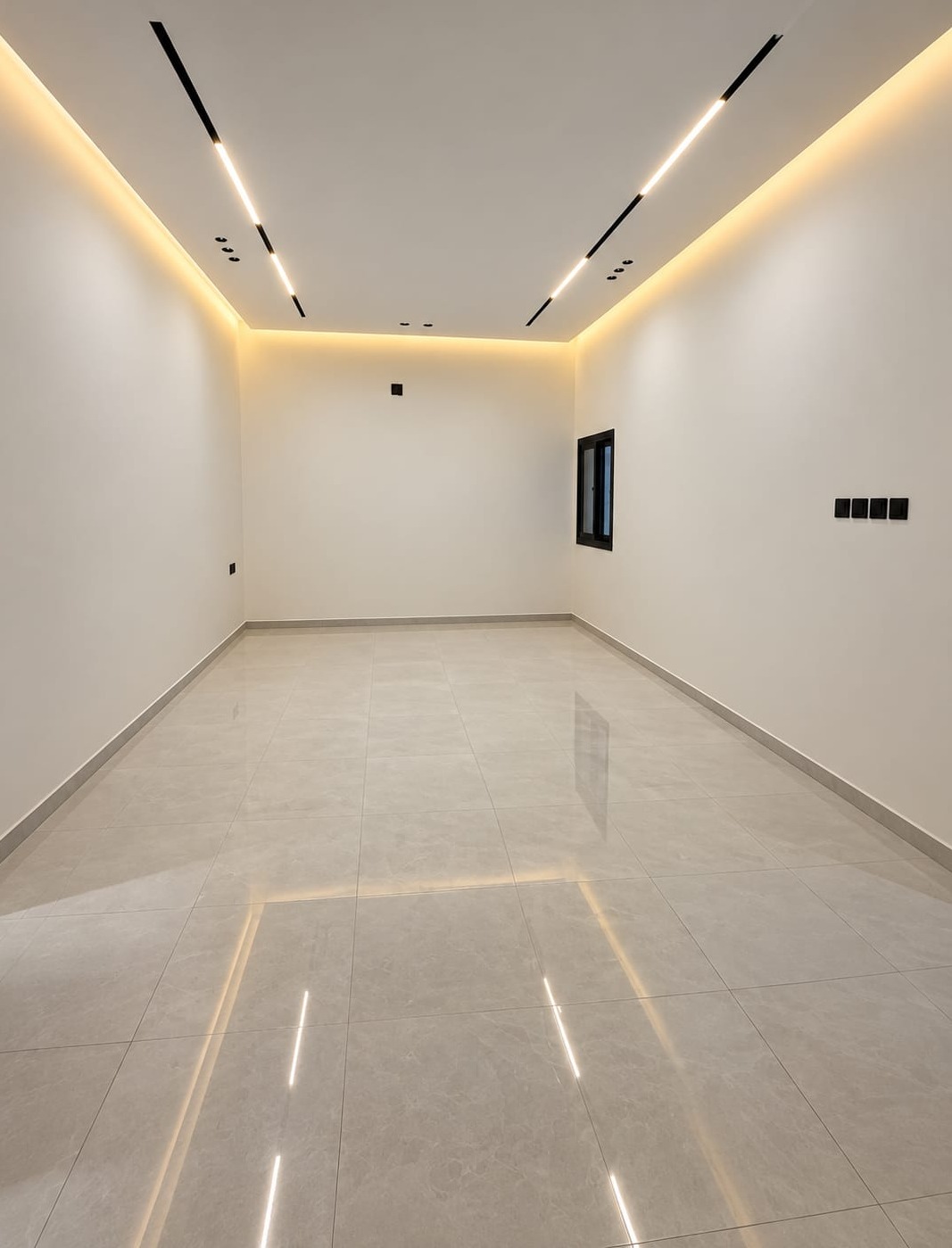 Clean white ceiling finish interior design