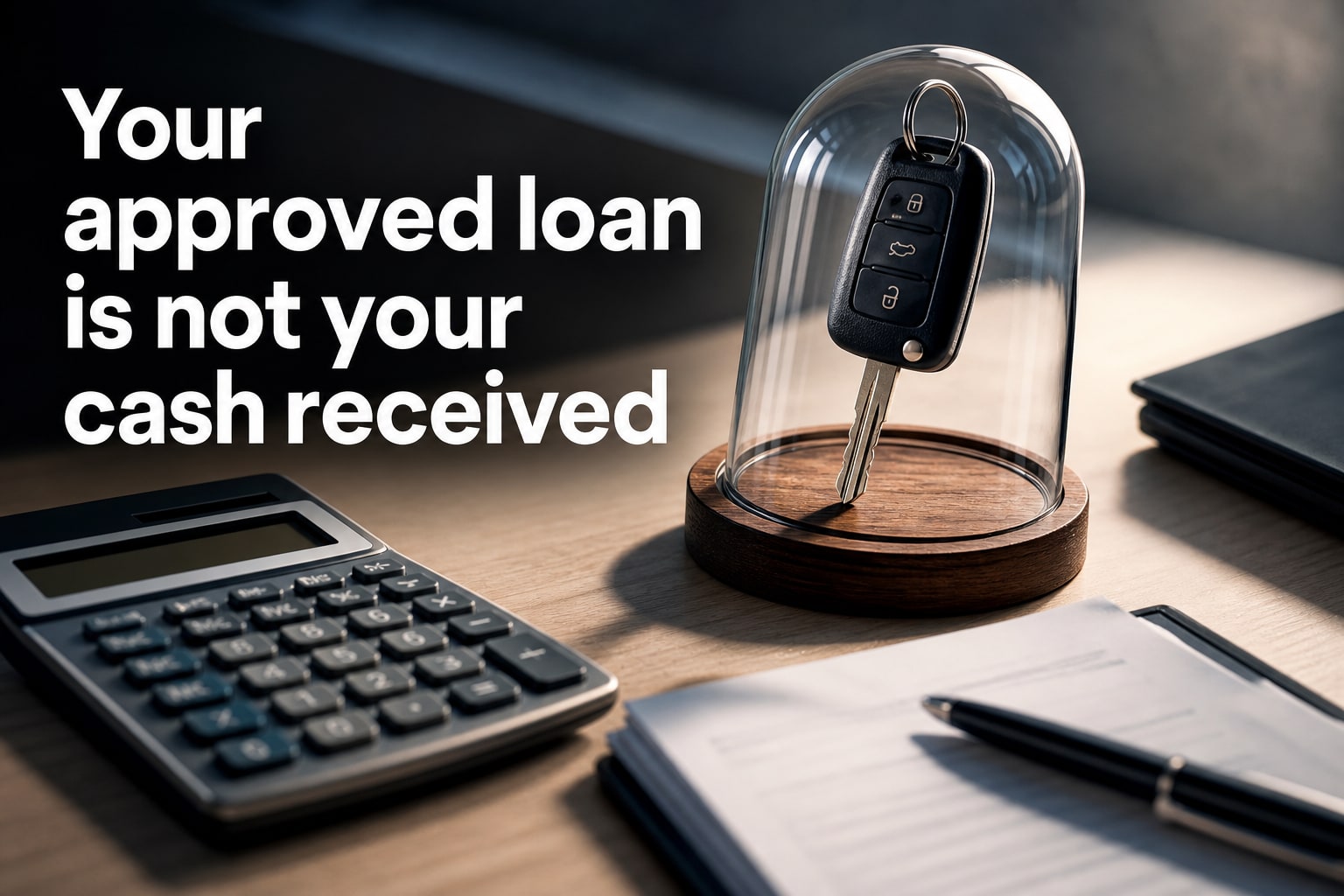 What does a used car loan processing fee cover?
