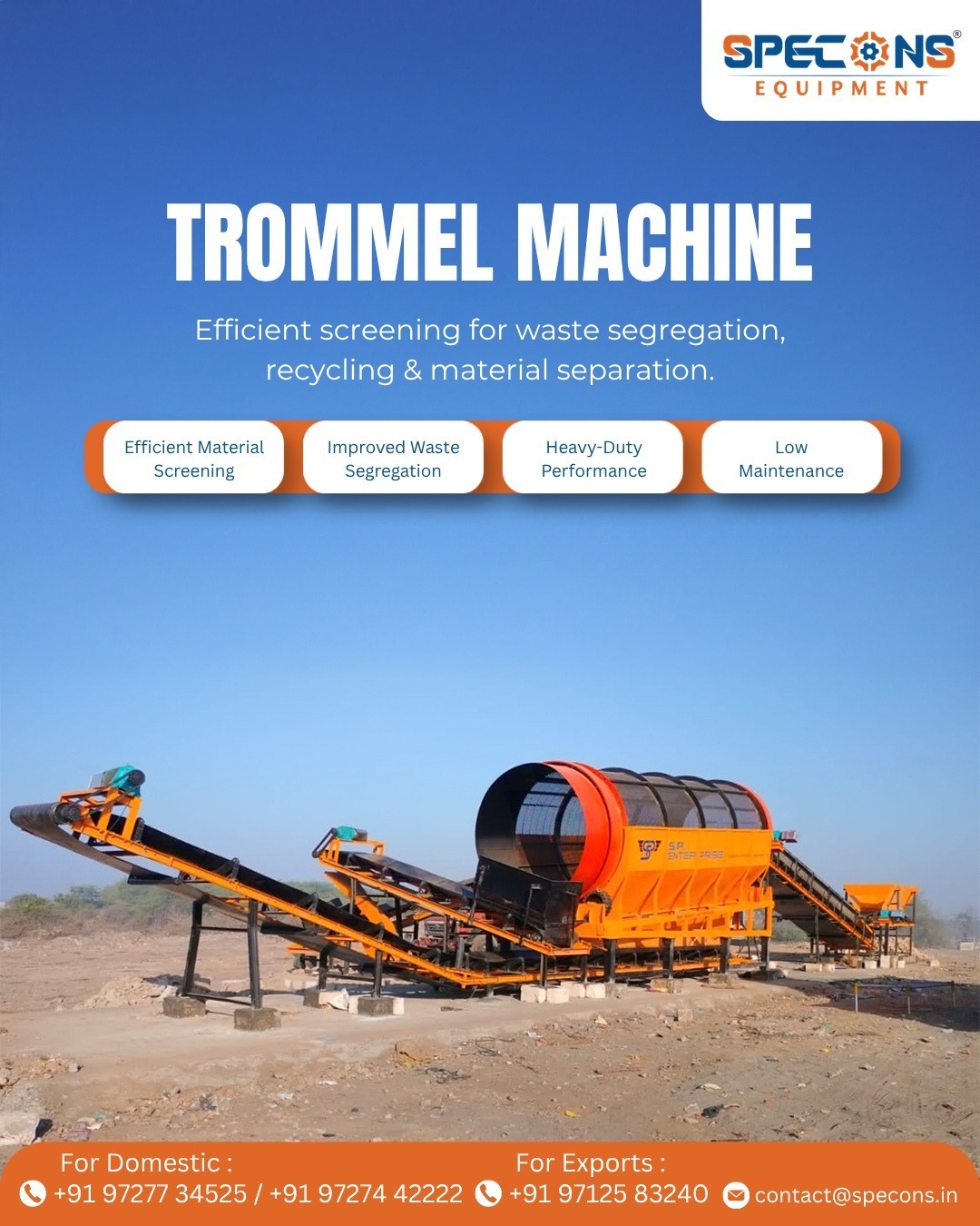 Trommel Machine for Improved Waste Processing & Separation