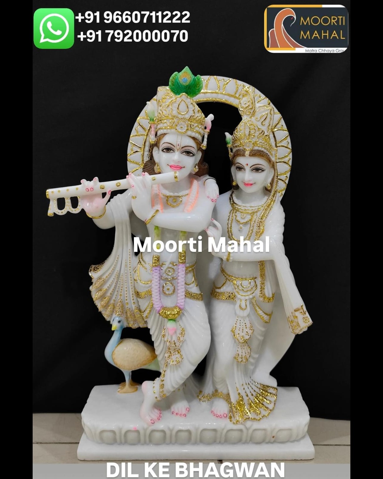 Marble Jugal Radha krishna statue