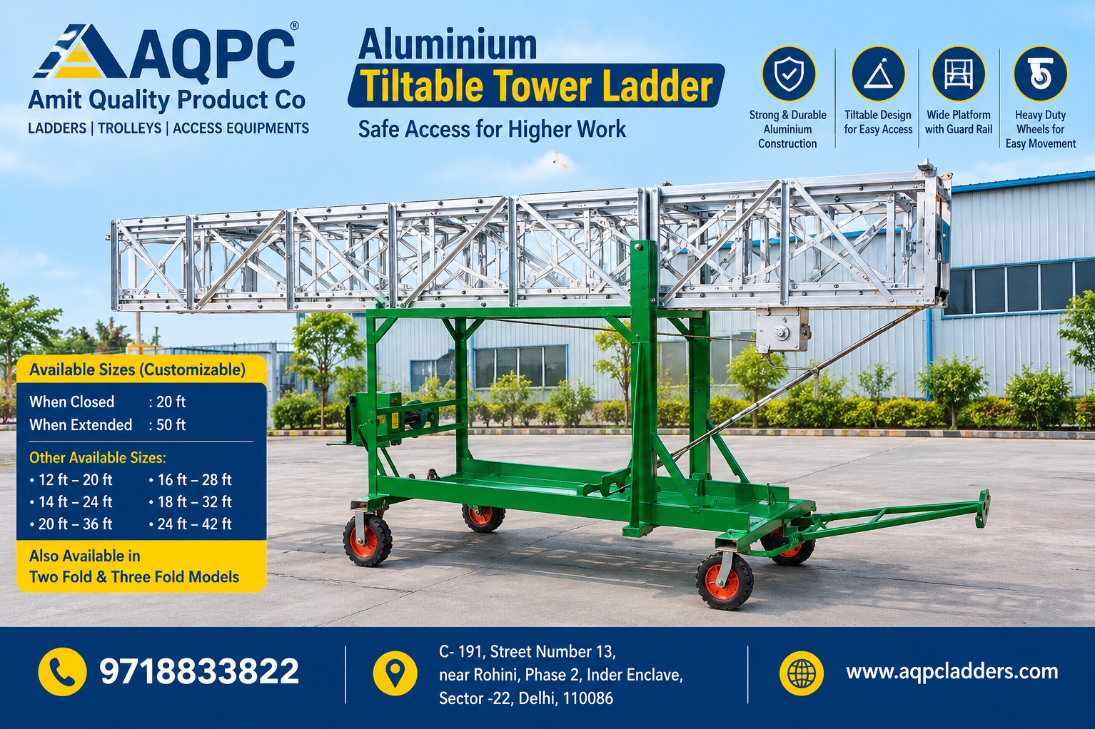 Aluminium Tiltable Tower Ladder.