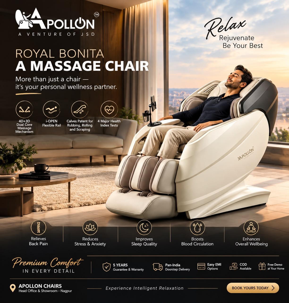 Apollon Royal Bonita – Premium Full Body Massage Chair