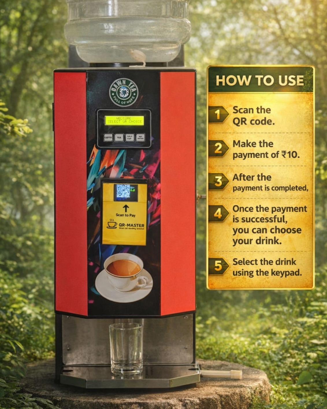 AUTOMATIC TEA AND COFFEE VENDING MACHINE IN TAMILNADU..