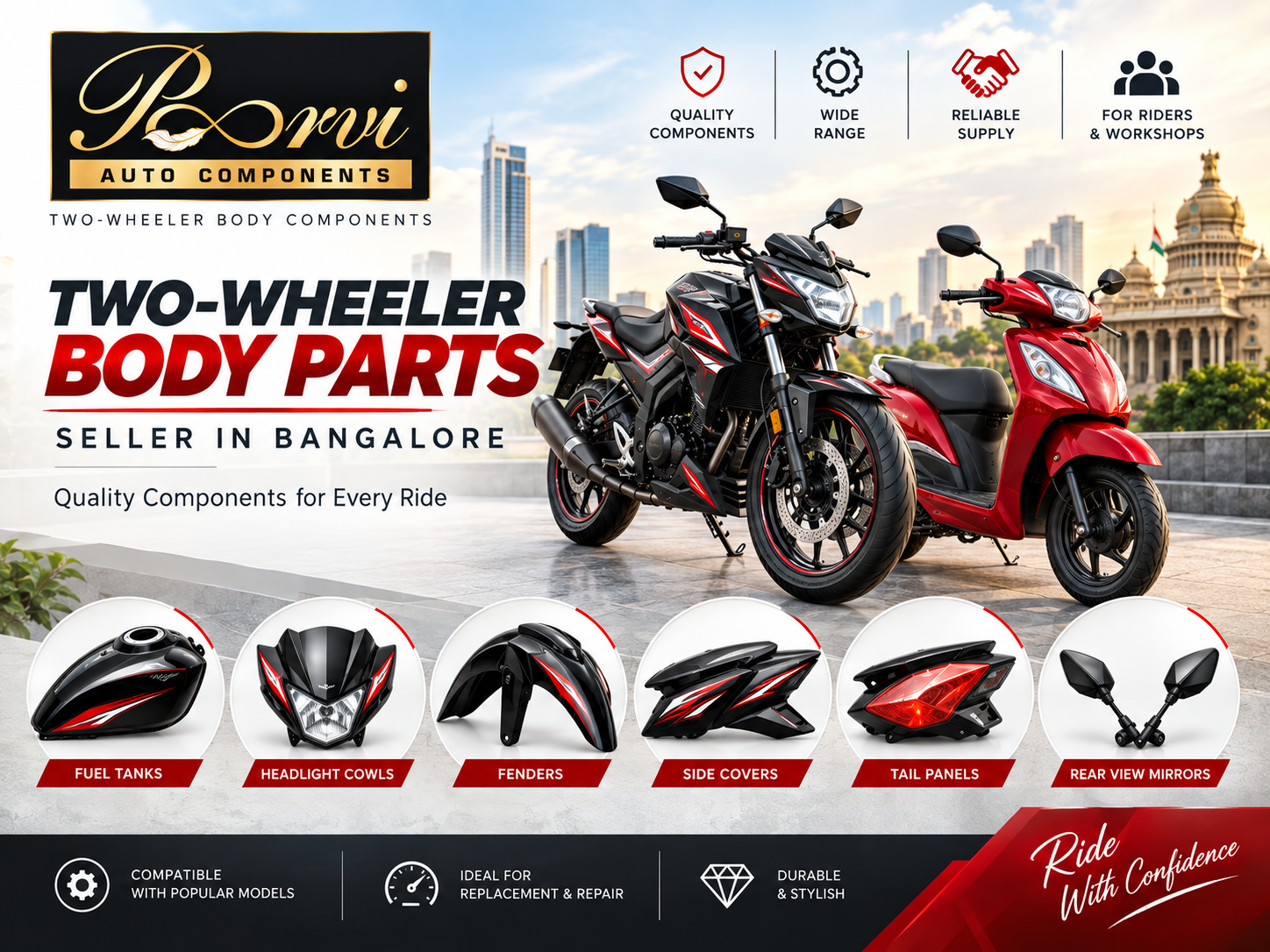 Two-Wheeler Body Parts Seller in Bangalore