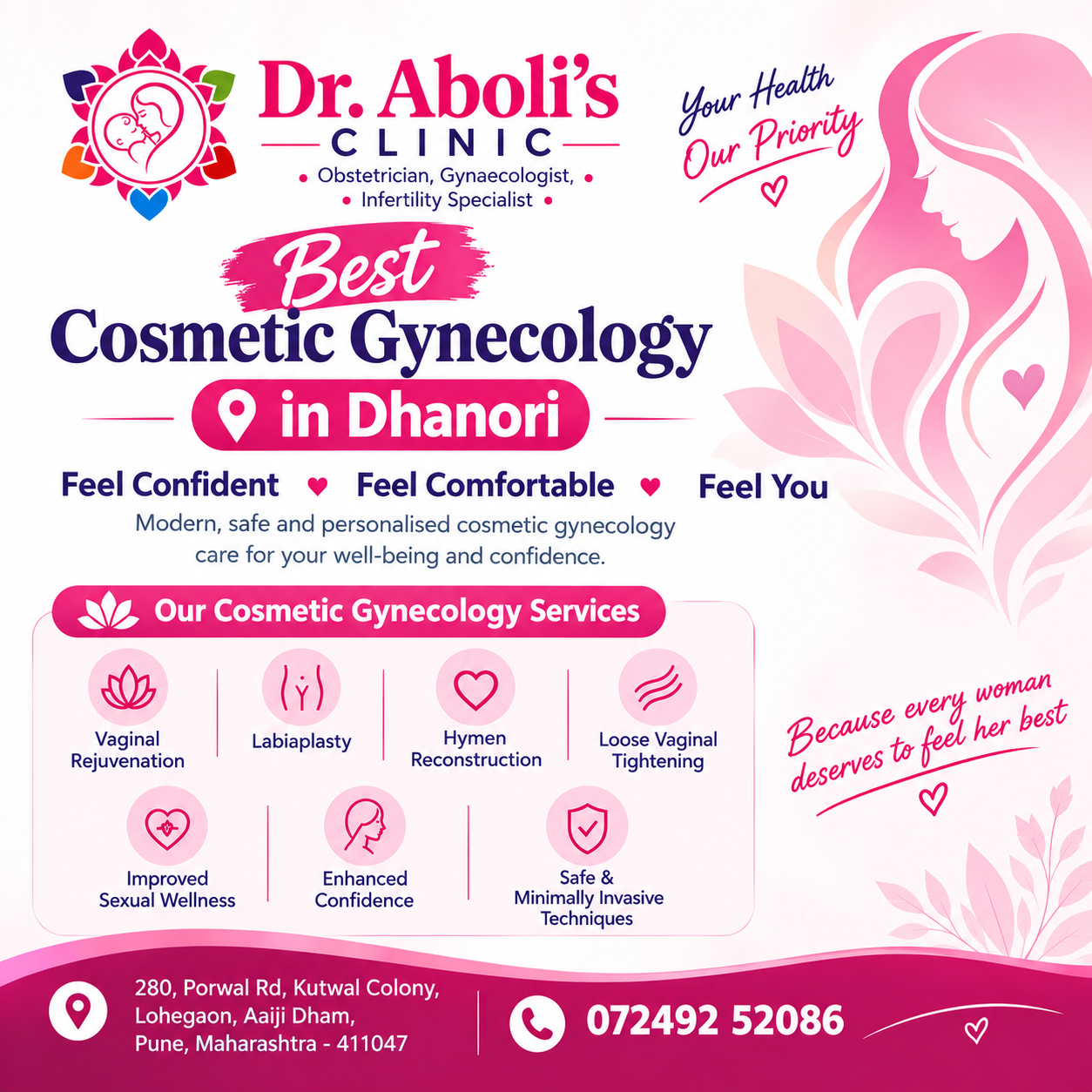 Best Cosmetic Gynecology in Dhanori – Personalized Care for Women