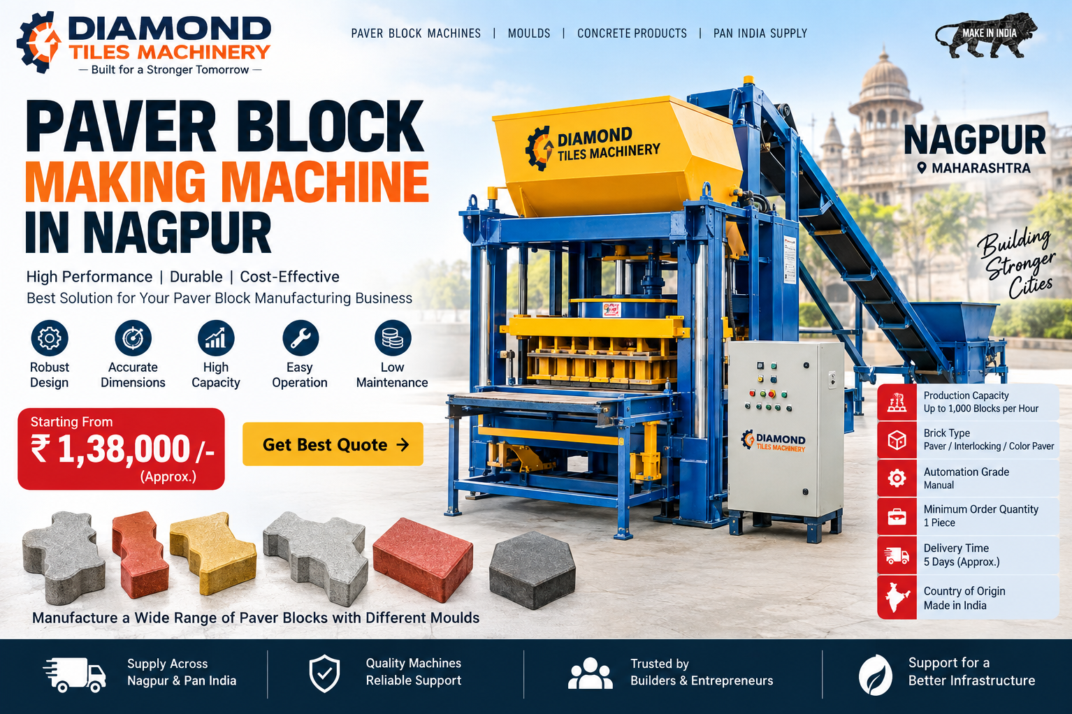 Paver Block Making Machine in Nagpur | Price & Manufacturer