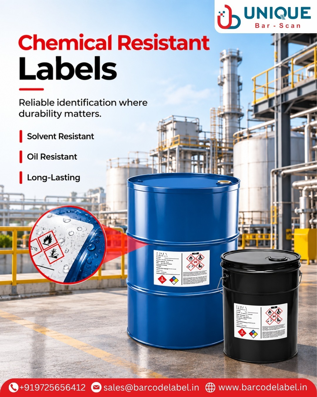 Chemical Resistant Labels for Reliable Industrial Identification
