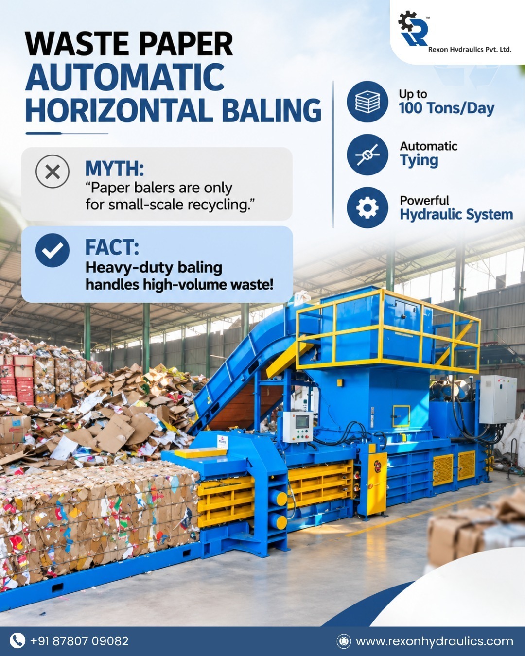 Automatic Waste Paper Baling Machine for Efficient Recycling