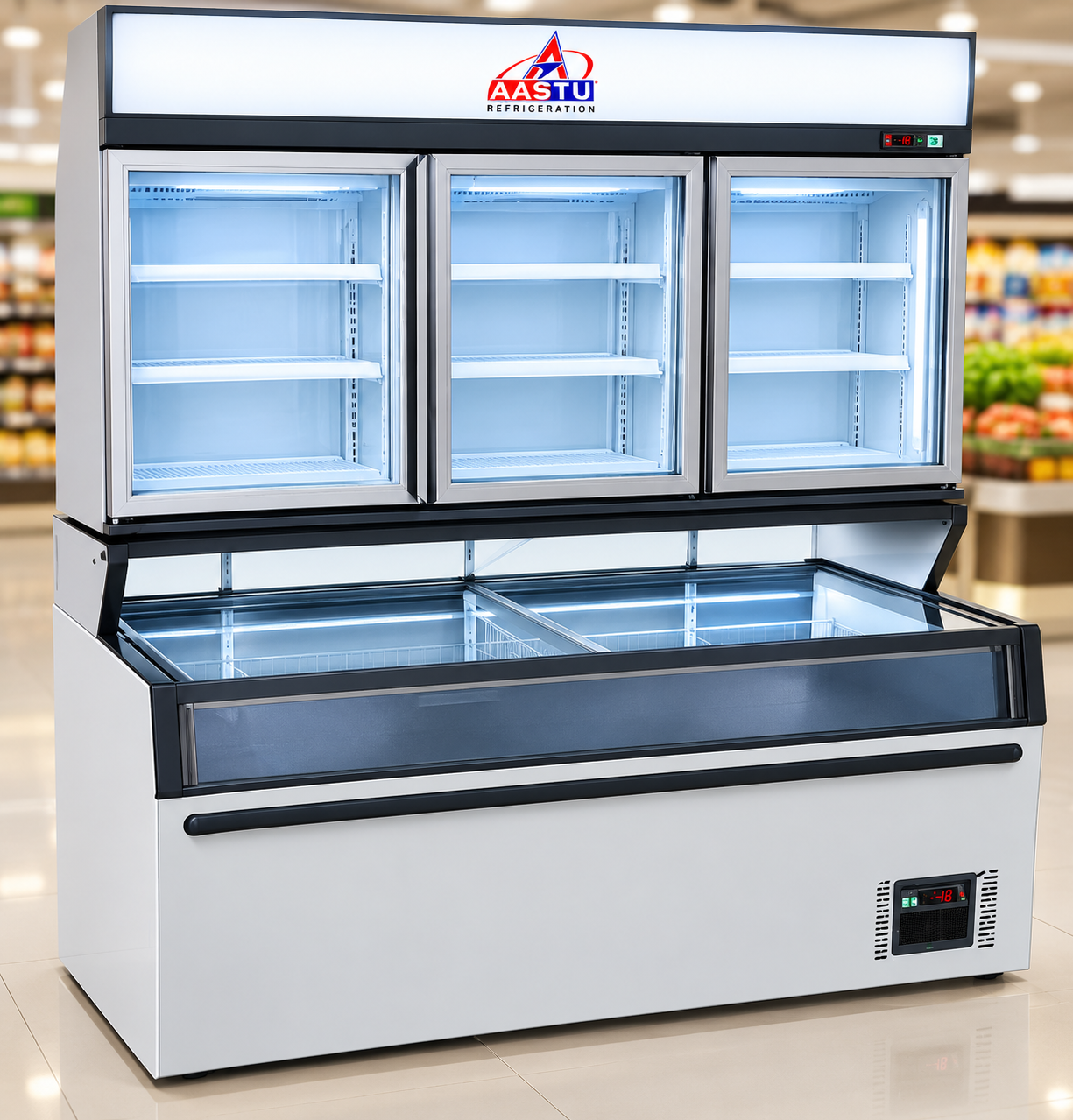 Supermarket Combi cabinet For Drinks And Foods Aastu Refrigeration