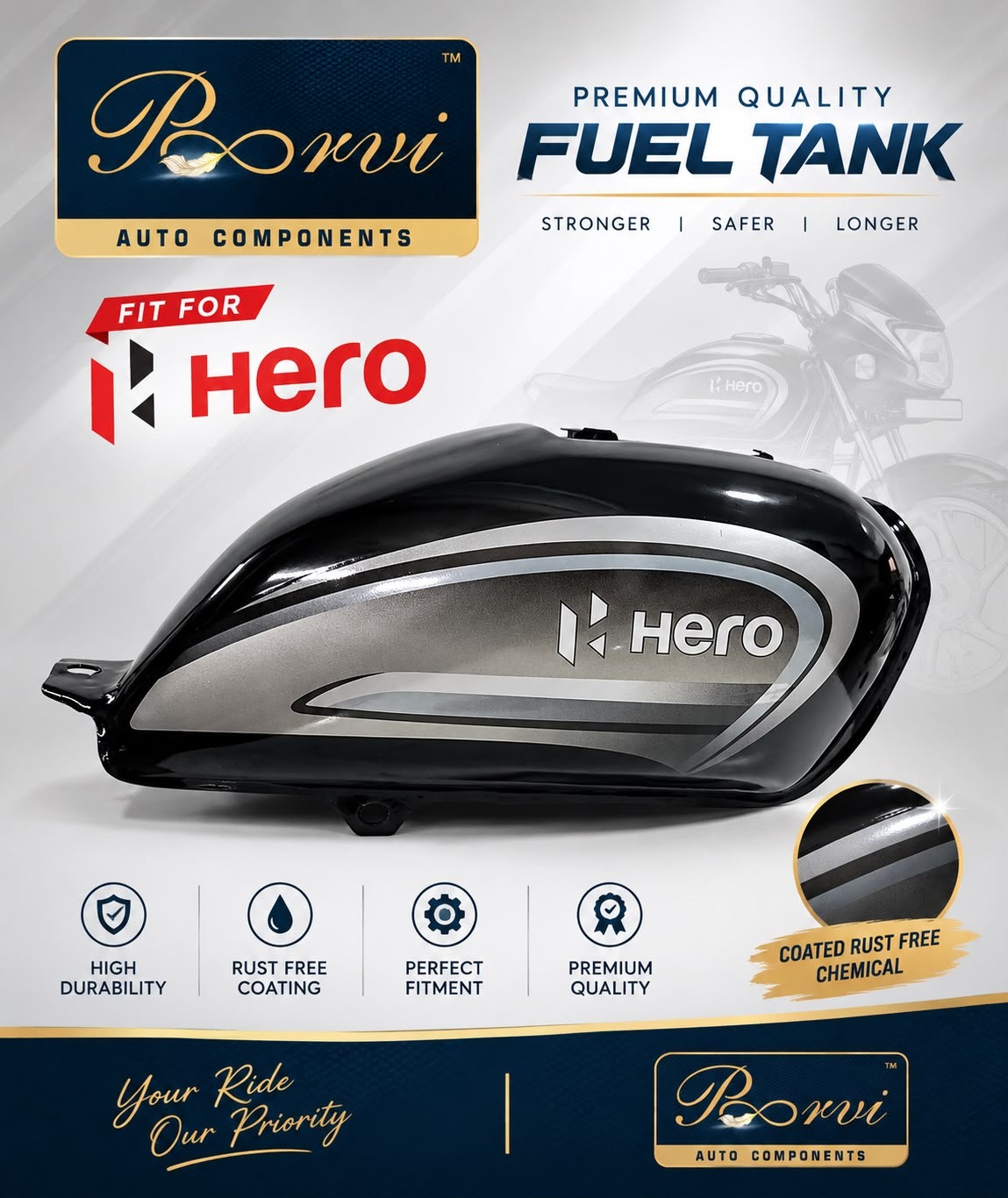Hero Splendor BS6 Fuel Tank Supplier in Bangalore
