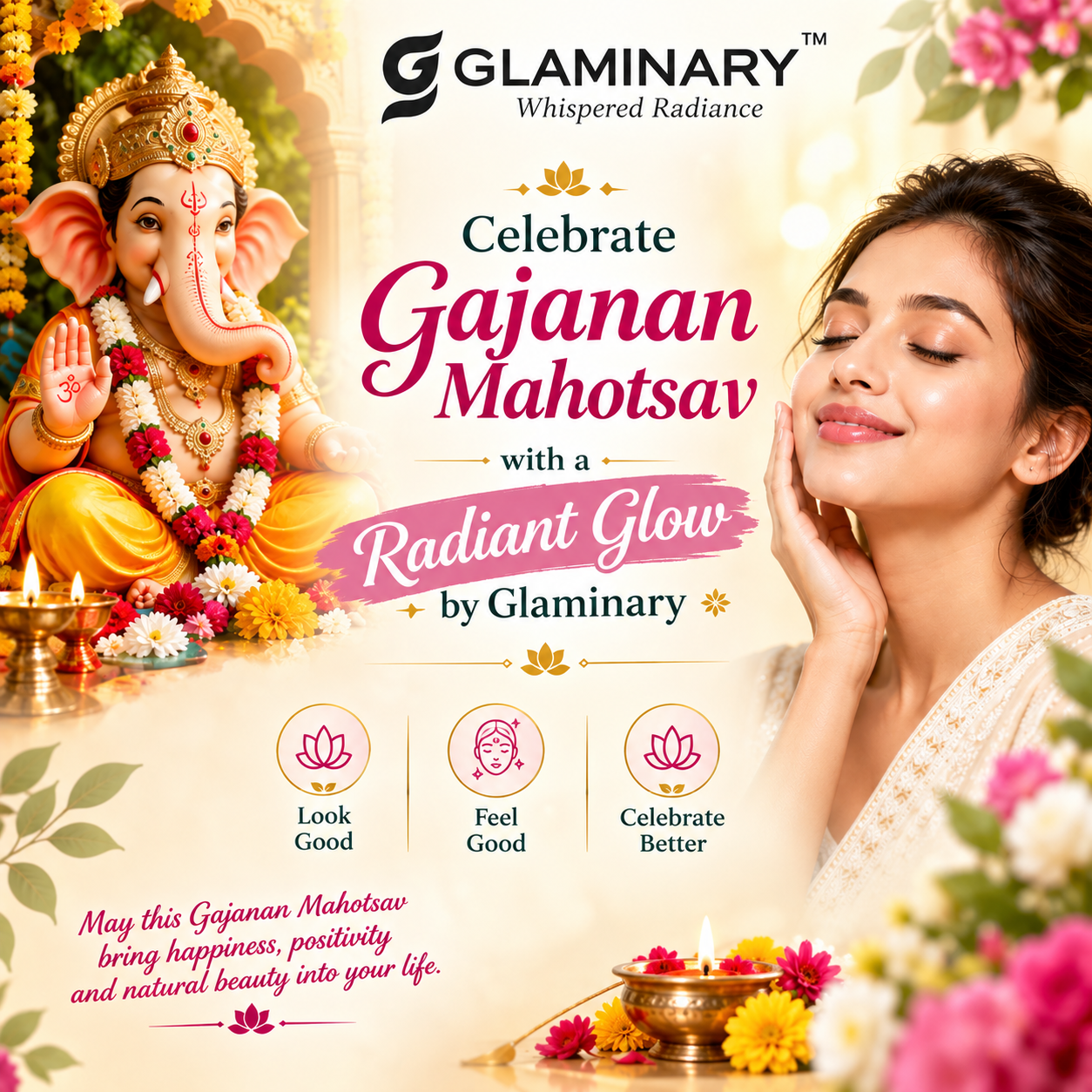 πΈ Celebrate Gajanan Mahotsav with a Radiant Glow β¨