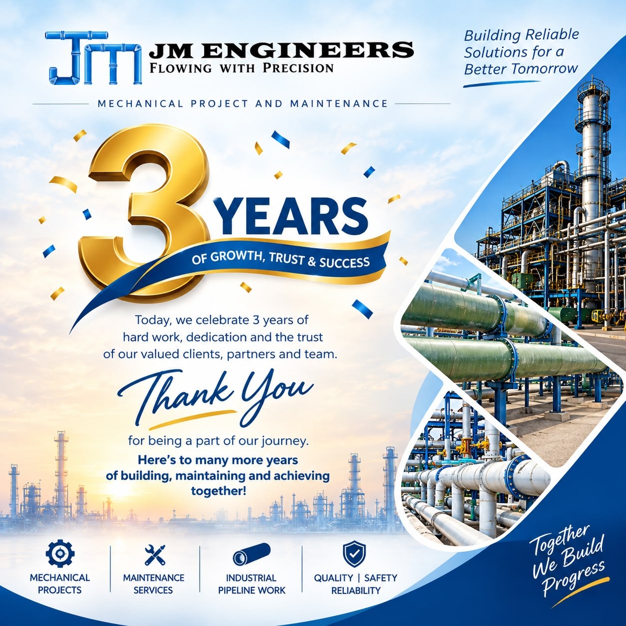 3 Years of JM ENGINNERS