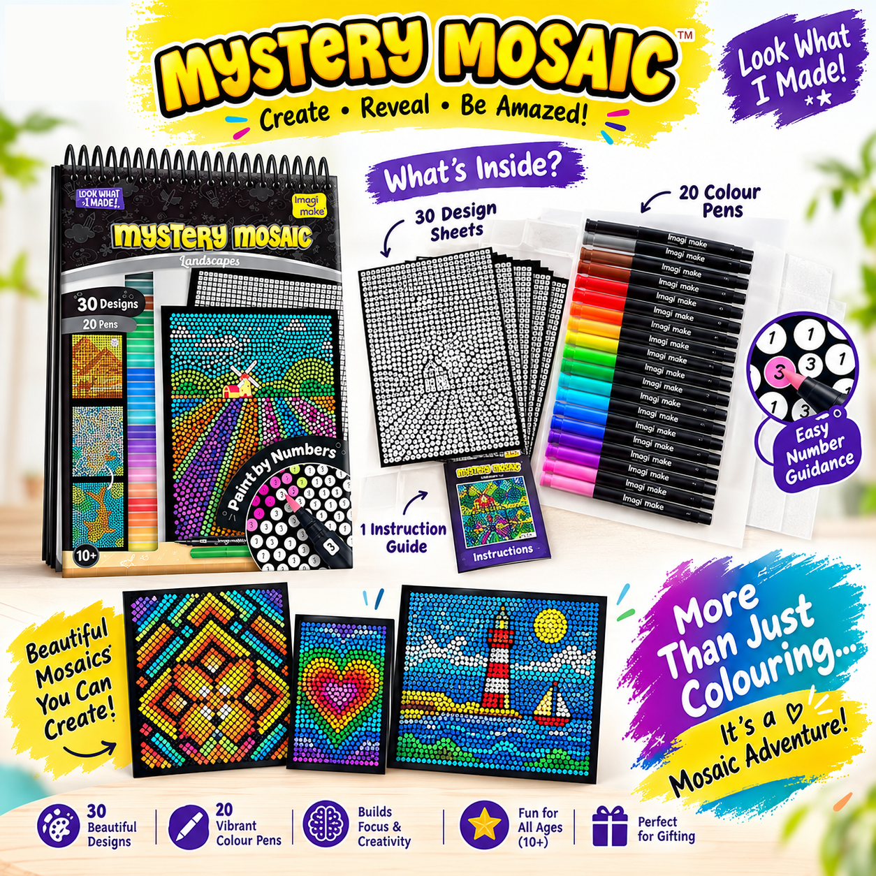 Mystery Mosaic - Landscapes / Mystery Mosaic - Pattern The Art City ( ART & CRAFT SUPPLY STORE