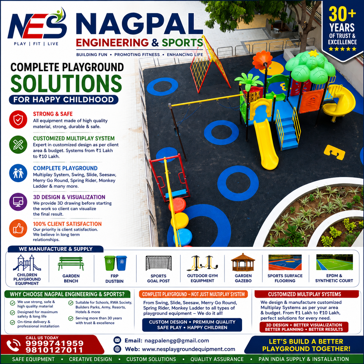 Nagpal Engineering and Sports – Leading Park Playground Equipment Manufacturer in Noida, India