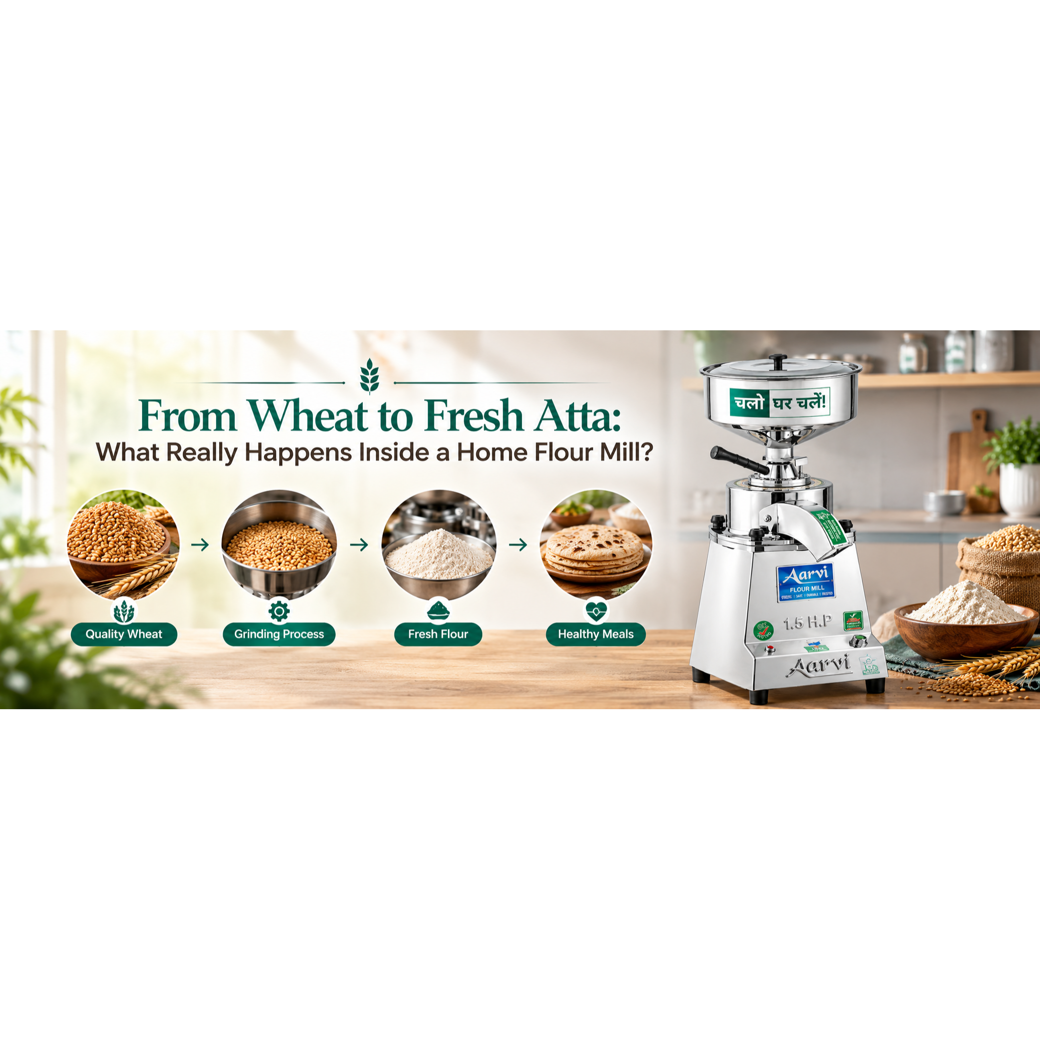 From Wheat to Fresh Atta: What Really Happens Inside a Home Flour Mill?