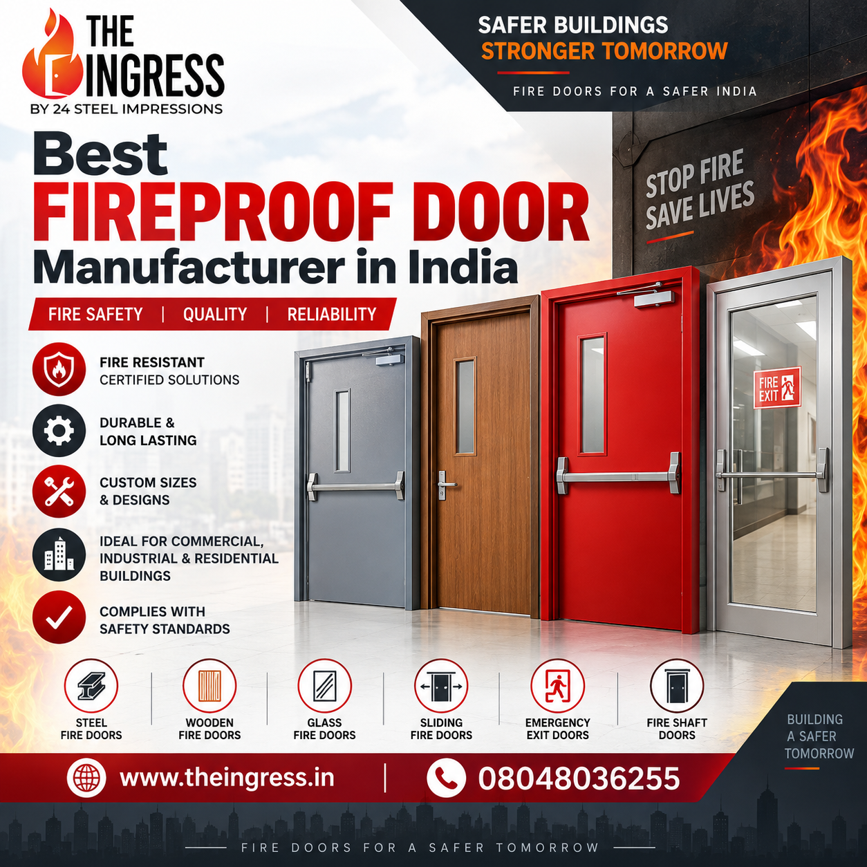 Best Fireproof Door Manufacturer in India | THE INGRESS
