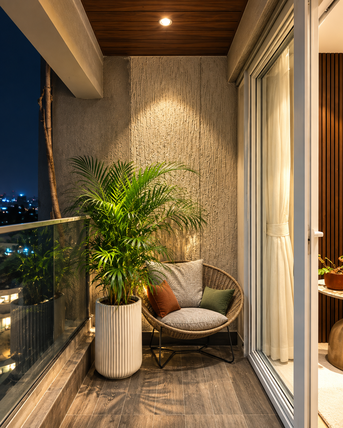 Night Balcony Interior Design
