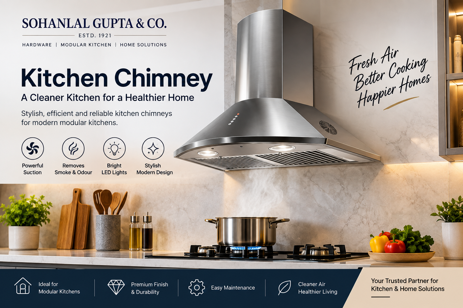 Kitchen Electric Chimney Dealer In Delhi – Sohanlal Gupta & Co.