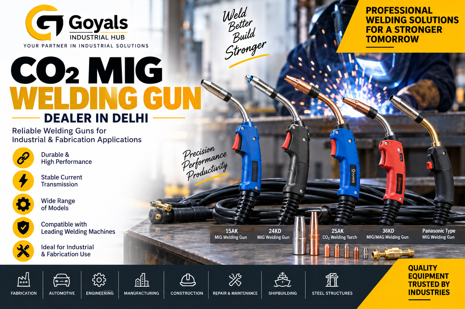 CO₂ MIG Welding Gun Dealer in Delhi