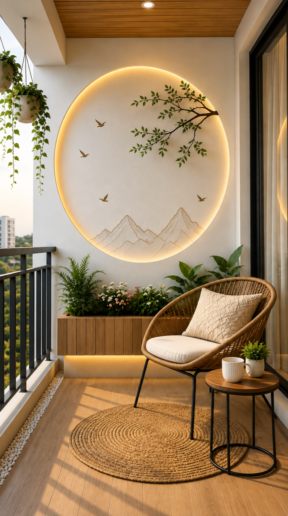 Moonlit Garden Balcony – Kanchipuram