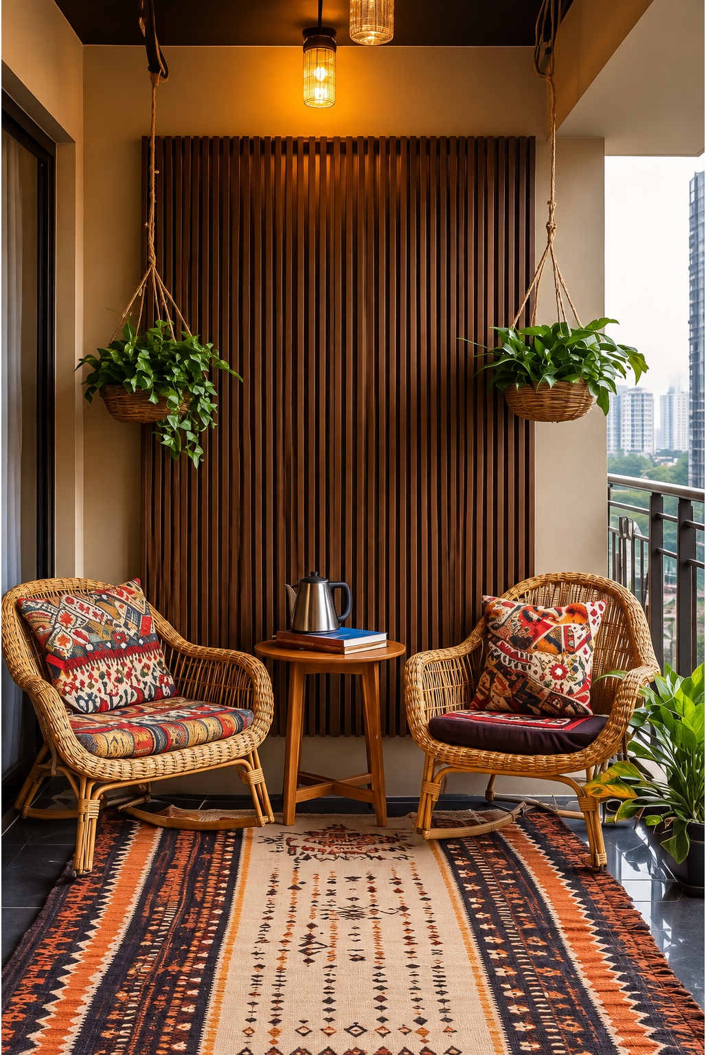 Rustic Retreat Balcony – Anna Nagar