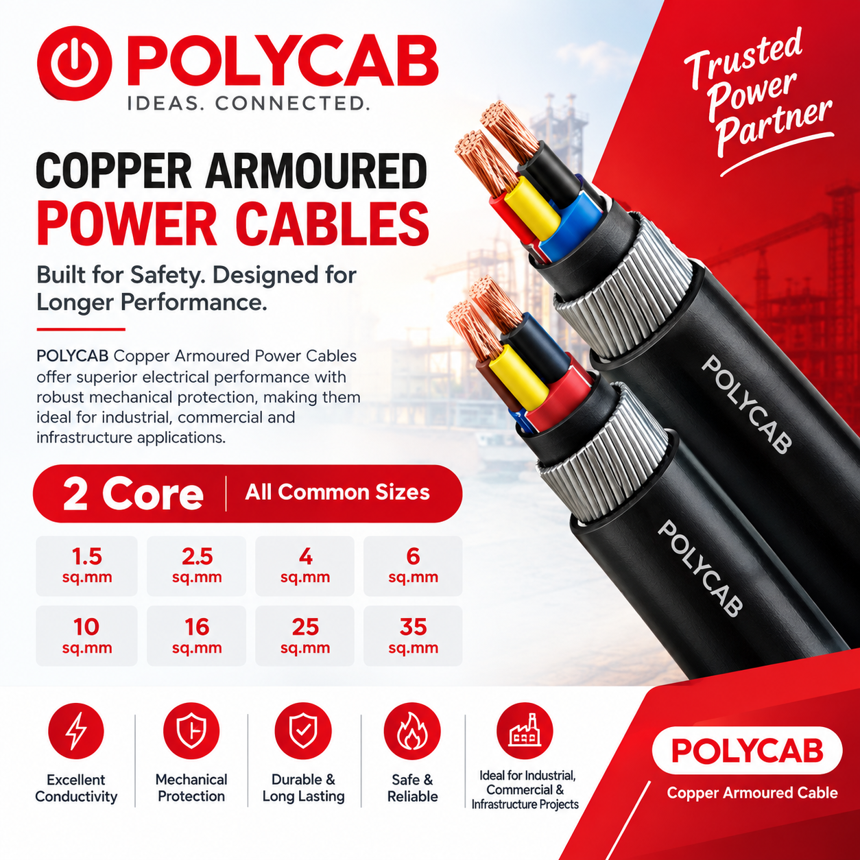 Copper Armoured Power Cables – POLYCAB