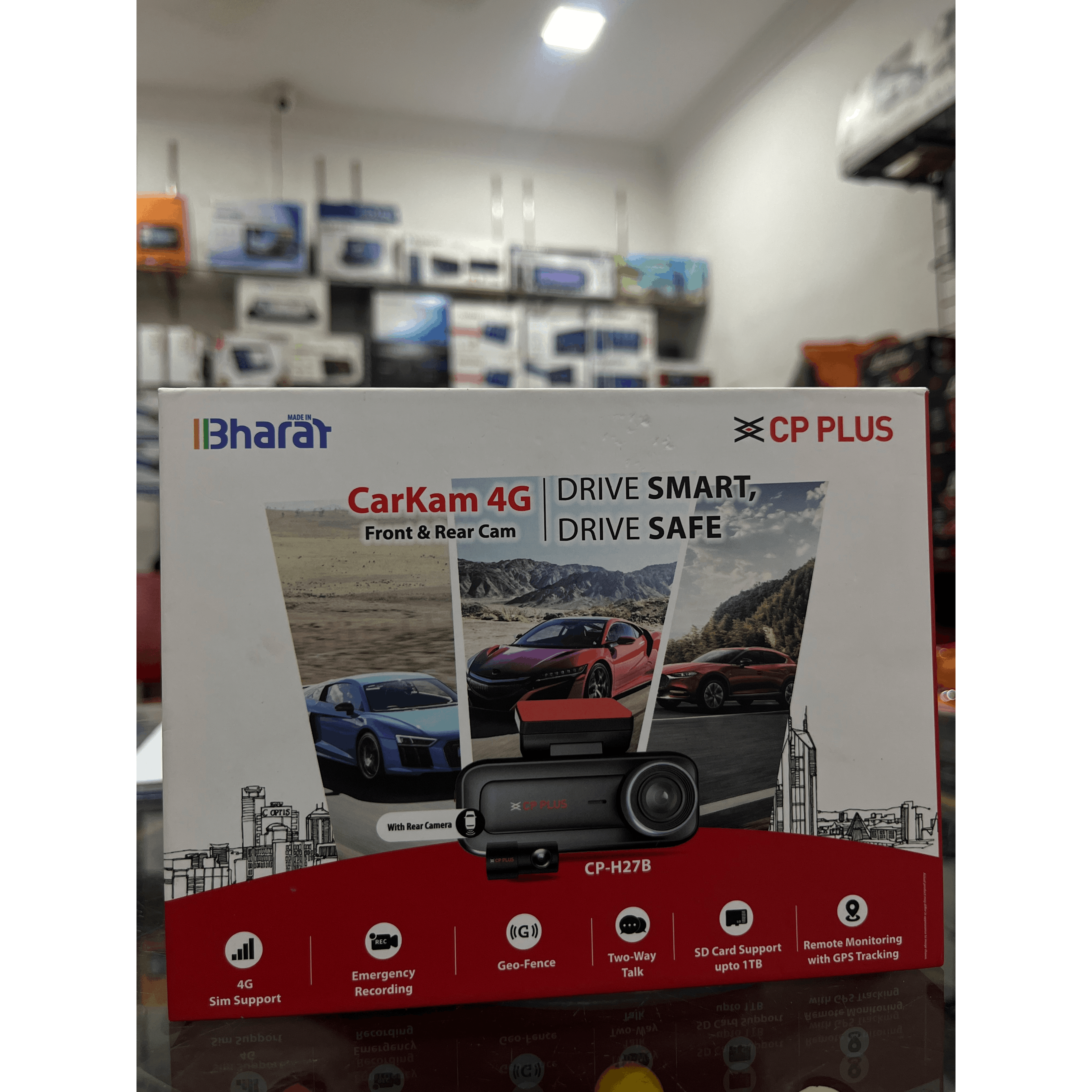 CP Plus CarKam 4G Front & Rear Dash Camera