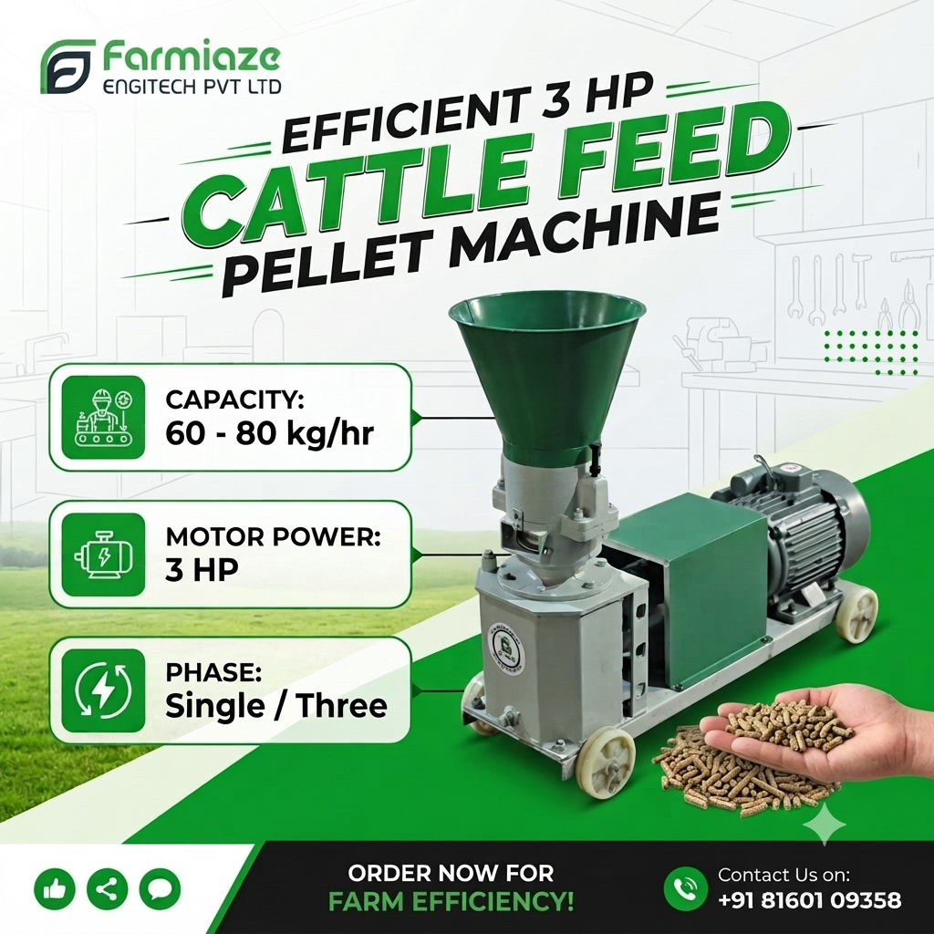 3 HP Cattle Feed Pellet Machine Vendor in India