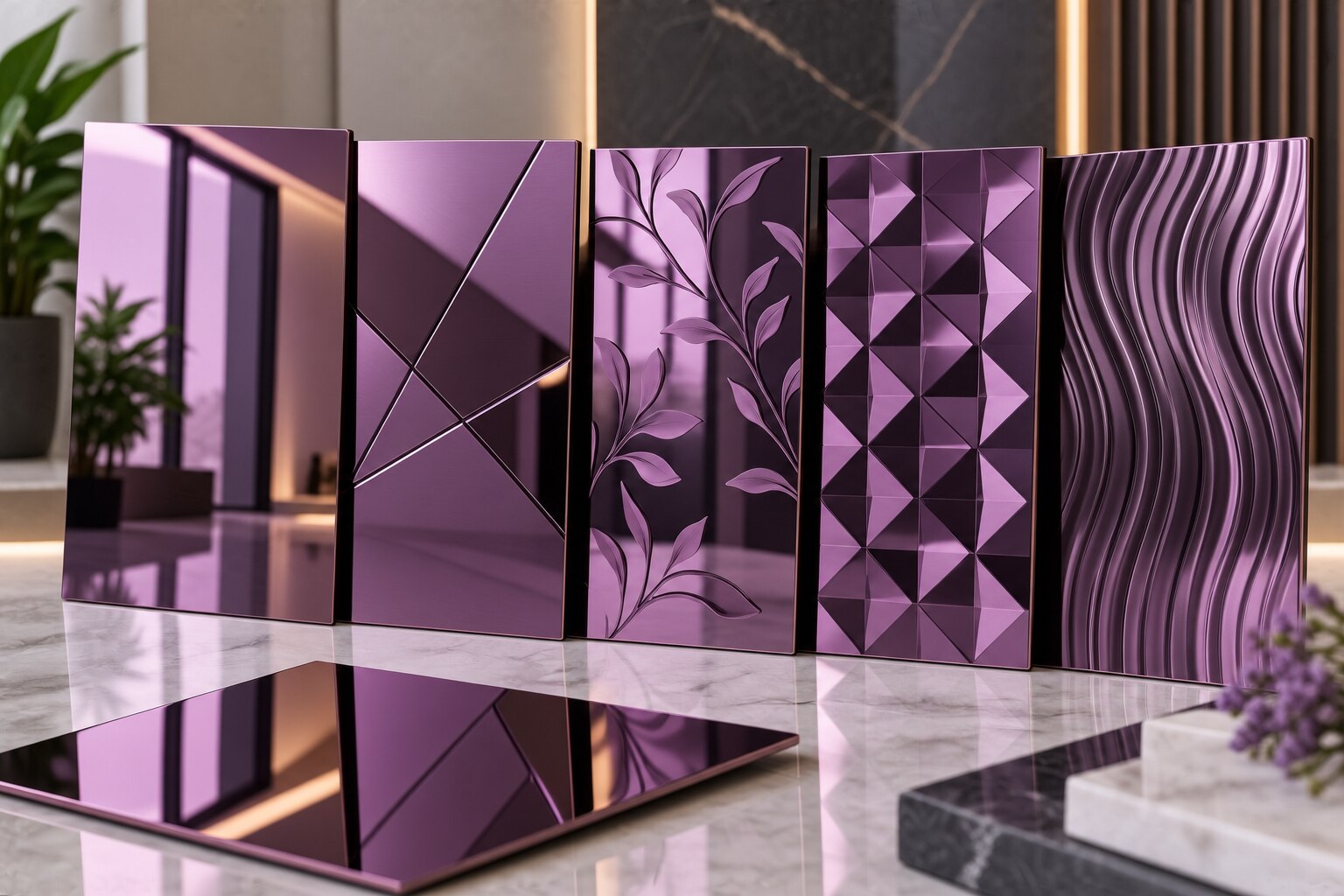 Purple Mirror SS Designer Sheets Supplier in Mumbai for Fast Projects