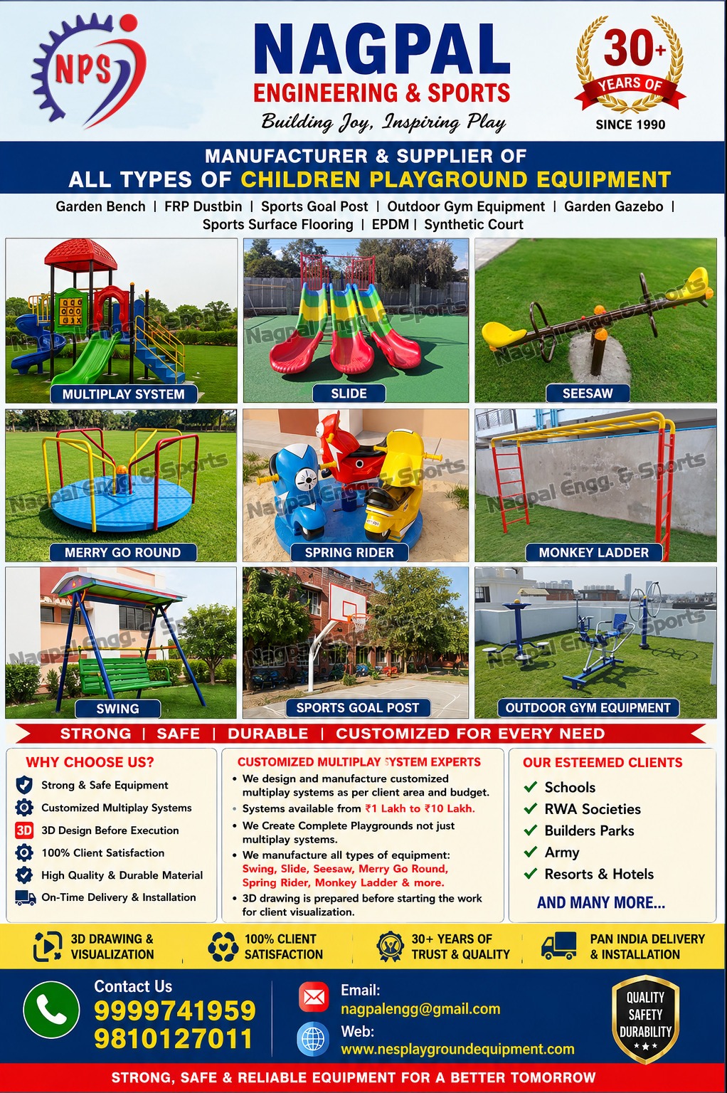 Trusted Children Park Playground Equipment Manufacturer in Noida, India