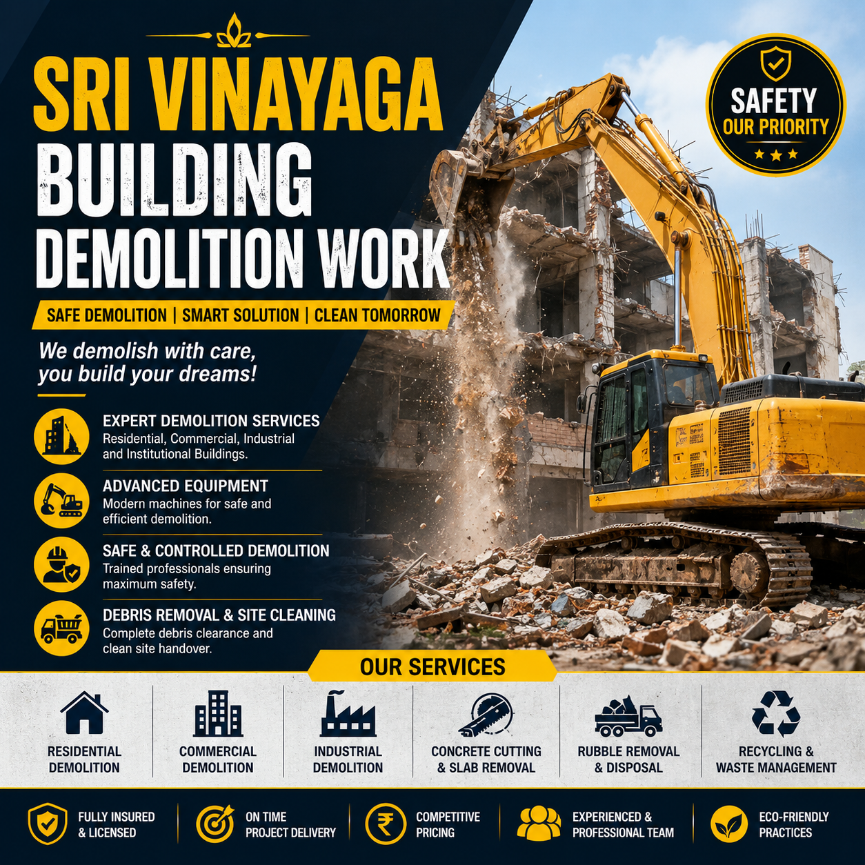 Sri Vinayaga Building Demolition Work Coimbatore