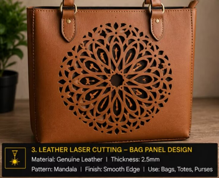 Leather Laser Cut Bag Panels for Consistent Product Manufacturing