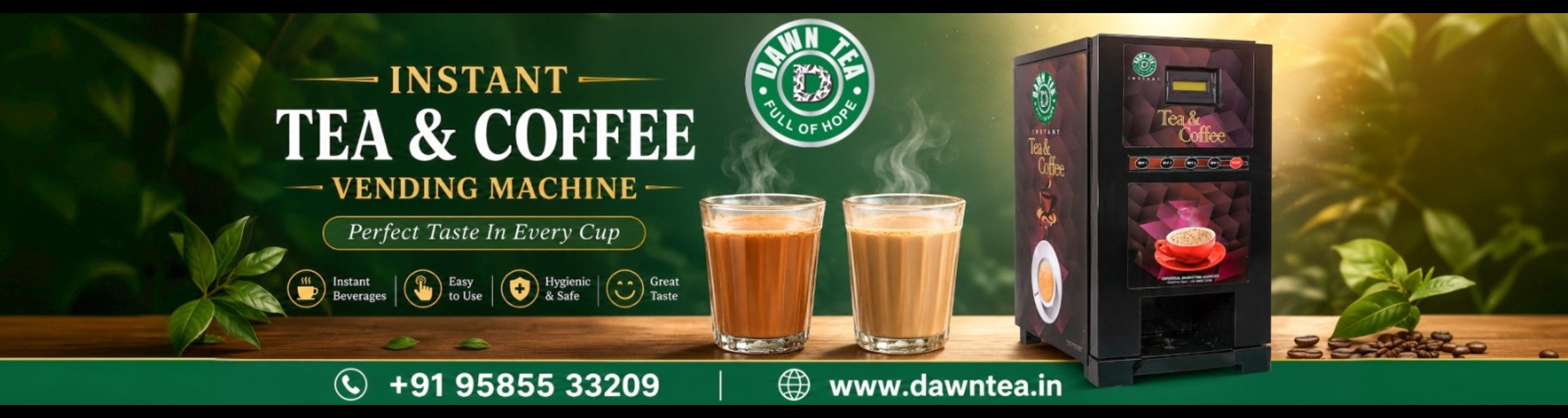 BUDGET FRIENDLY TEA AND COFFEE VENDING MACHINE AND PREMIXES IN VELLORE
