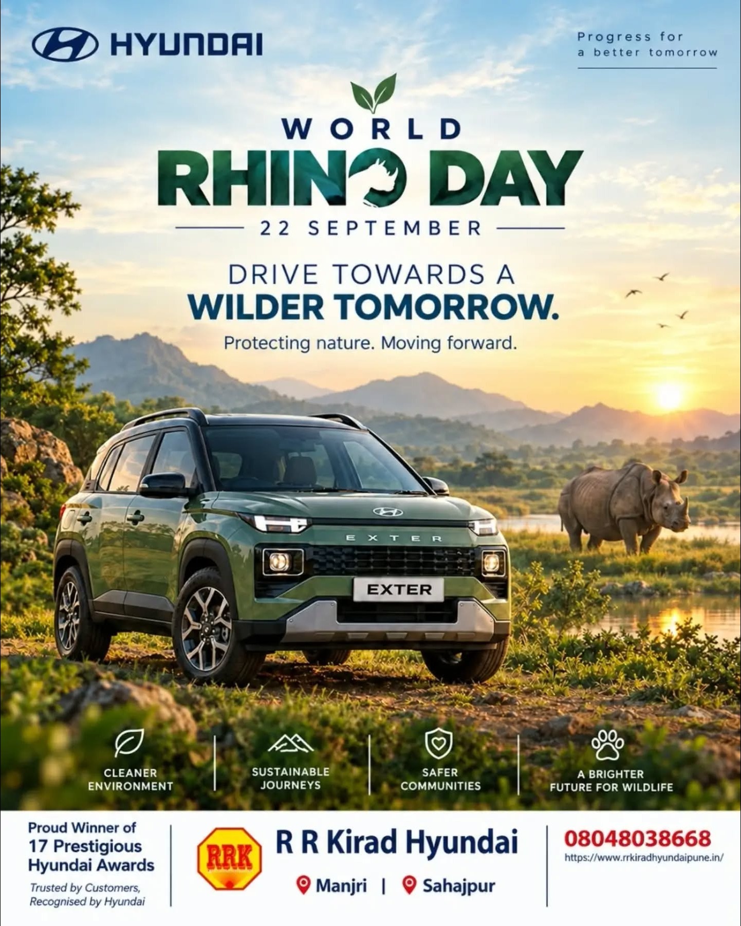 World Rhino Day 2026 | Drive Towards a Wilder Tomorrow | R R Kirad Hyundai Pune