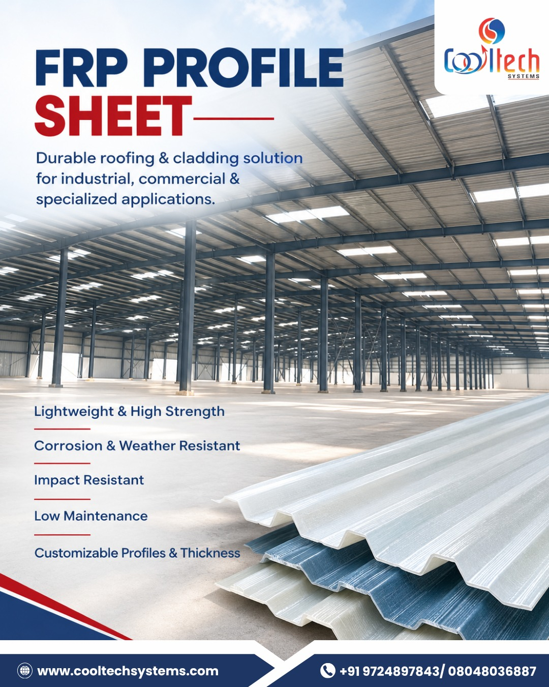 FRP Profile Sheets for Durable Roofing & Cladding Solutions