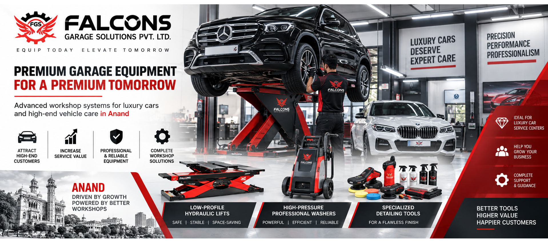 Premium Garage Equipment Distributor and Supplier in Anand: Next-Gen Car Detailing Machinery