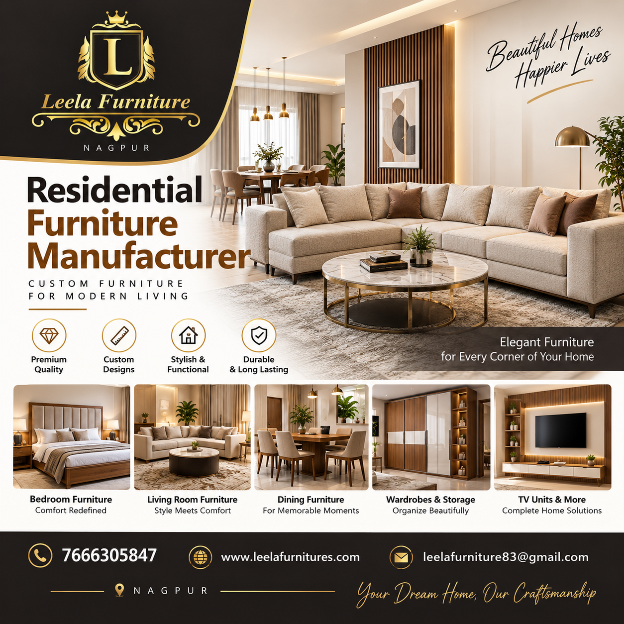 Residential Furniture Manufacturer in Nagpur – Leela Furniture