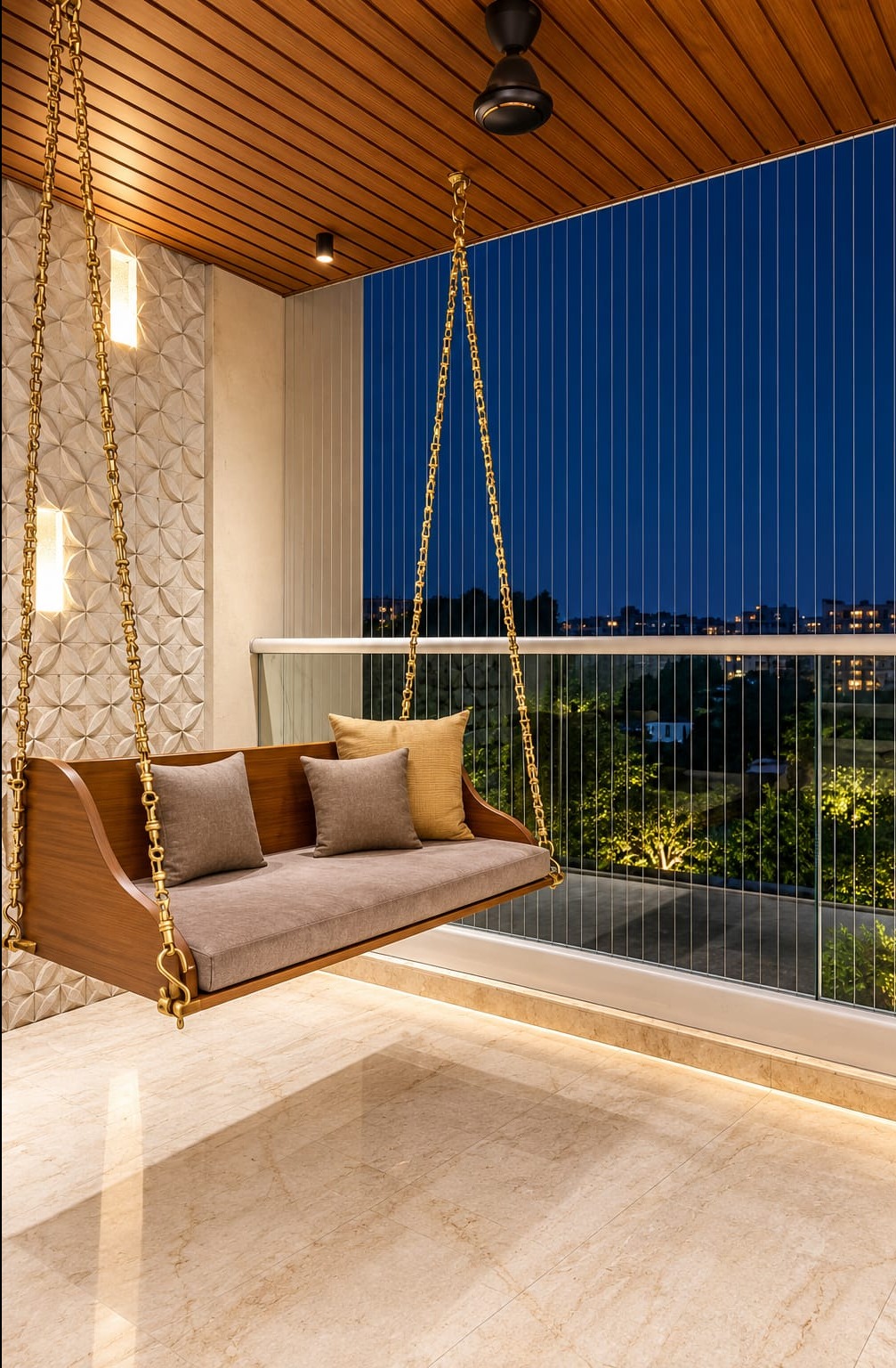 Luxury Swing Balcony Design with Stunning Night Views - Chengalpattu