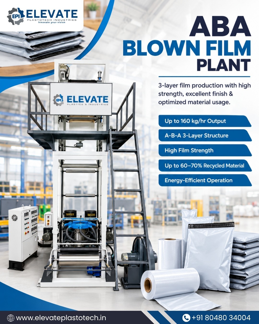 ABA Blown Film Plant for Efficient 3-Layer Film Production
