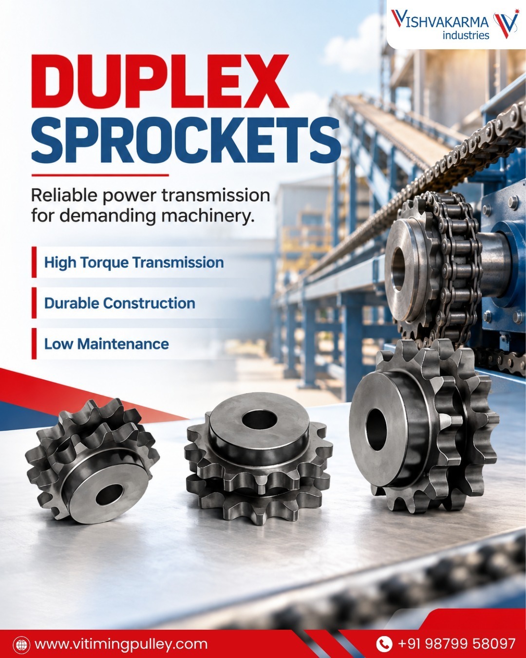 Duplex Sprockets for Reliable Heavy-Duty Power Transmission