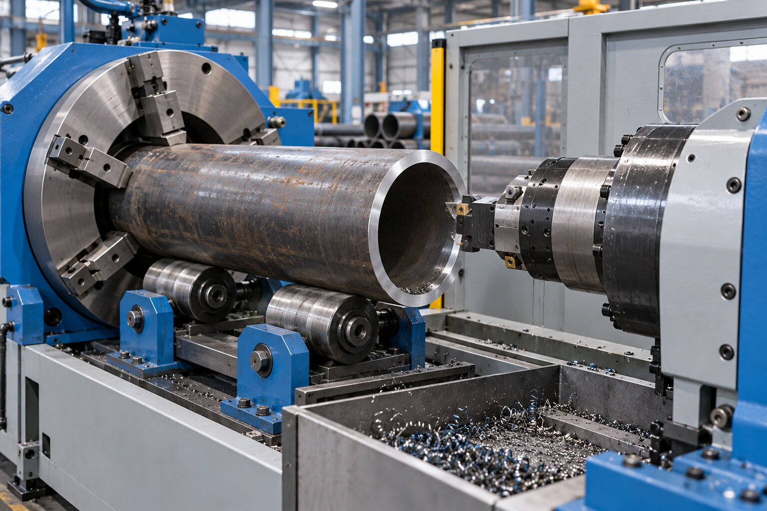 End Facing Machine for Tube Manufacturing