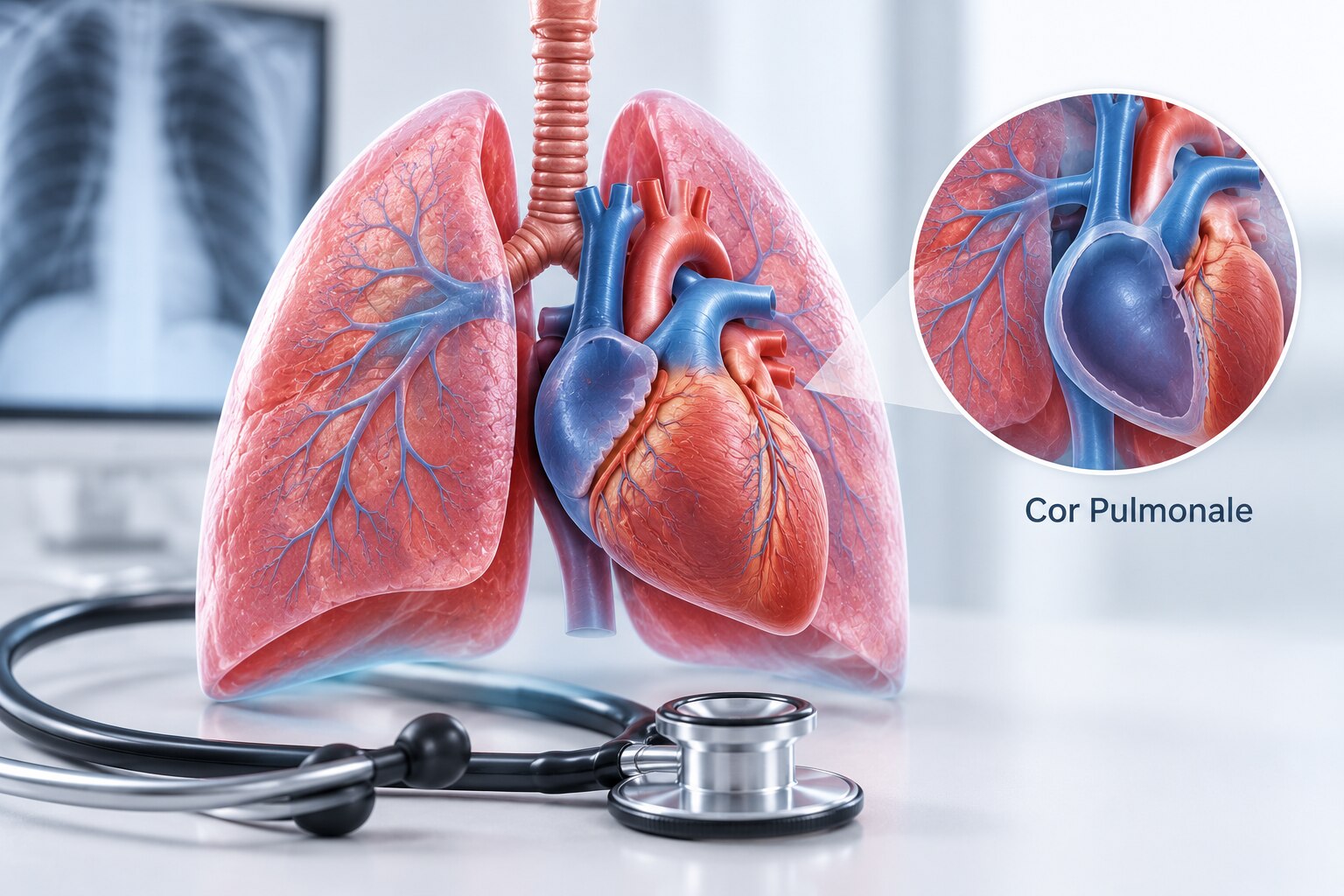 Chest Physician Care for Cor Pulmonale and Ongoing Lung Strain