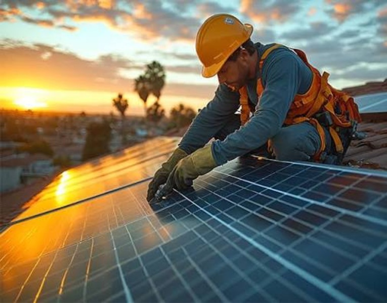 SOLAR PANEL INSTALLATION IN KHAMBHAT