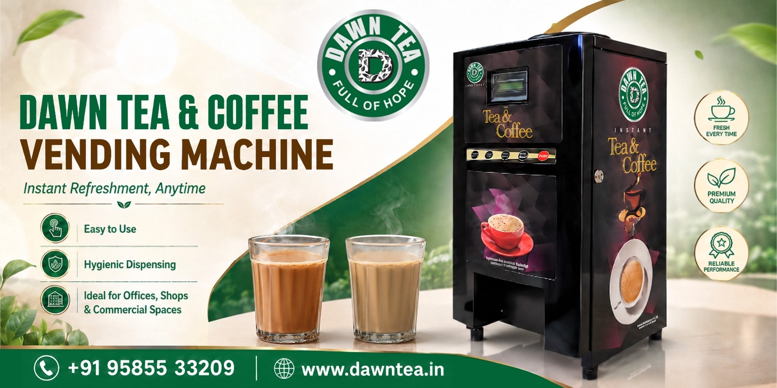 TOP BRAND NEW TEA COFFEE VENDING MACHINE IN CHENNAI