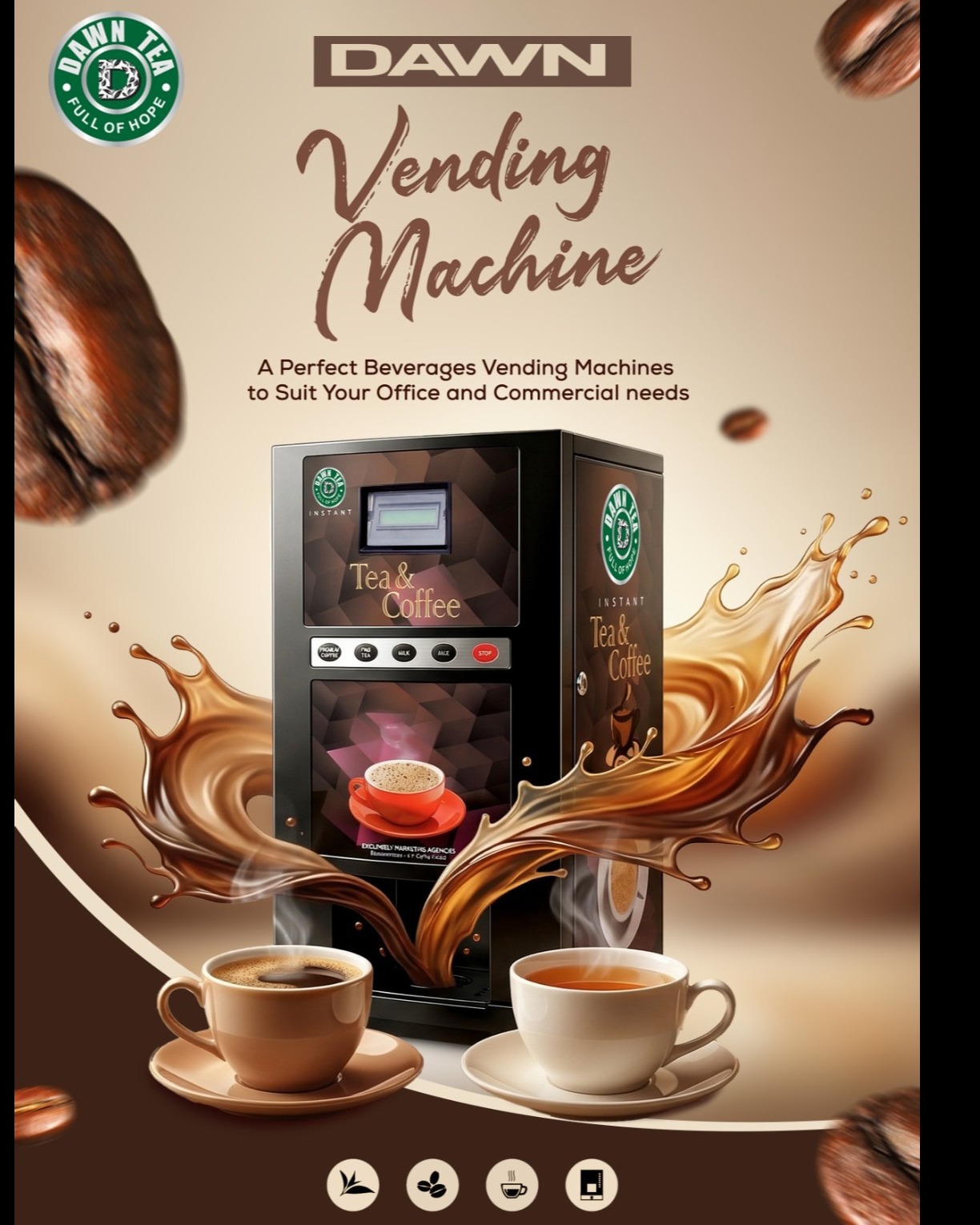 FULLY AUTOMATIC TEA COFFEE VENDING MACHINE IN CHENNAI