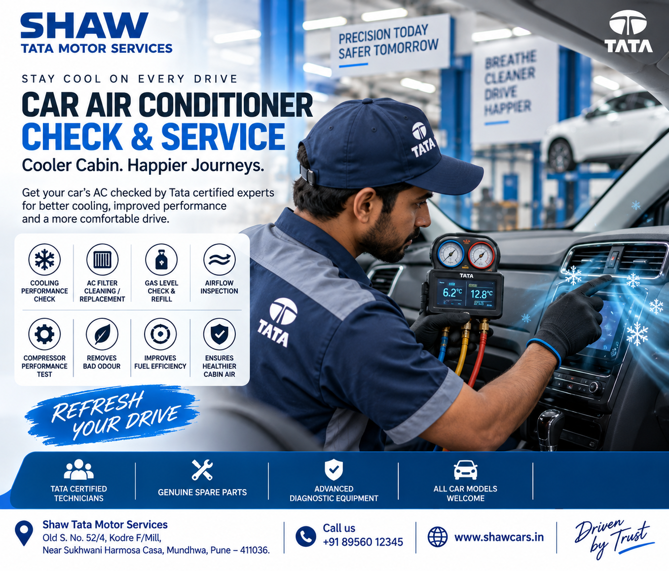Tata Car AC Service in Mundhwa Pune | AC Check-Up, Cooling & Complete Car Care at Shaw Tata